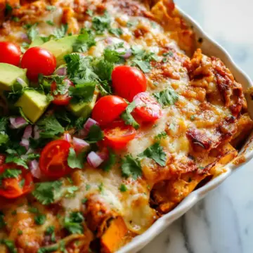 Roasted Veggie Enchilada Casserole