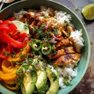 Honey Lime Chili Chicken Bowls