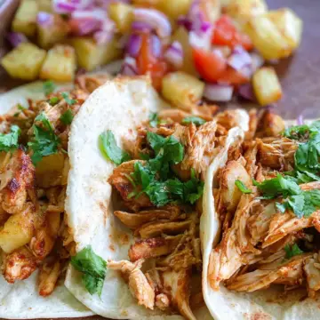 Chipotle Pineapple Chicken Tacos