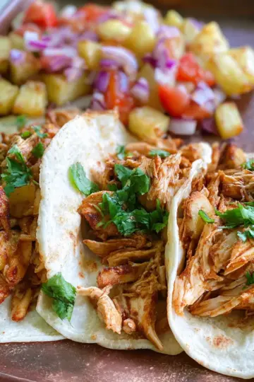 Chipotle Pineapple Chicken Tacos