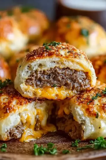 Garlic Parmesan Cheeseburger Bombs Recipe