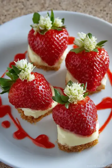 The BEST Cheesecake Deviled Strawberries
