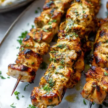 Garlic Parmesan Chicken Skewers
