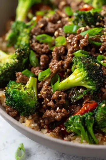 Ground Beef and Broccoli