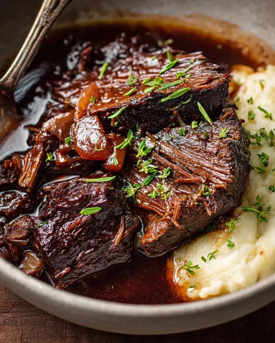 red wine braised beef