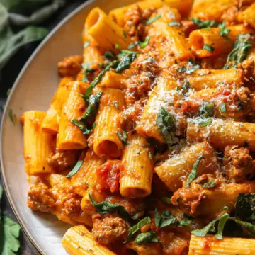 Creamy Sausage Rigatoni