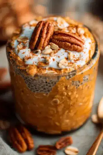 Pumpkin Pie Overnight Oats with Chia