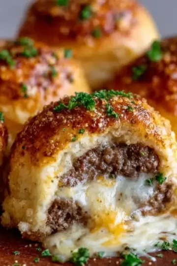 Garlic Parmesan Cheeseburger Bombs Recipe