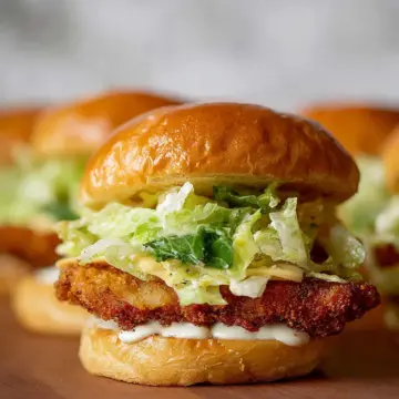 Crispy Chicken Caesar Sandwiches.