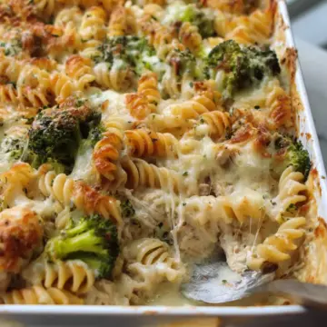 Ultra Lazy HEALTHY Chicken and Broccoli Pasta Bake