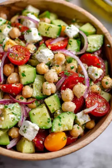 Easy Chickpea Feta Salad
