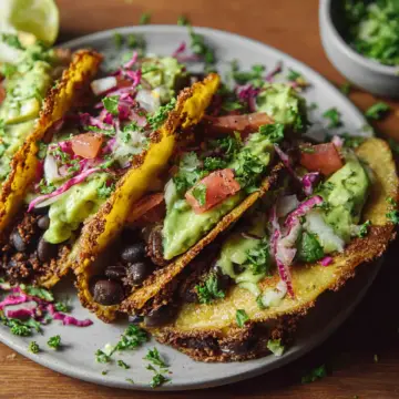 Crispy Black Bean Tacos