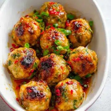 Easy Thai Baked Chicken Meatballs