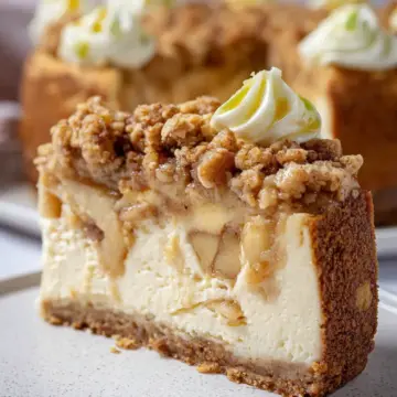 Apple Crumble Cheesecake