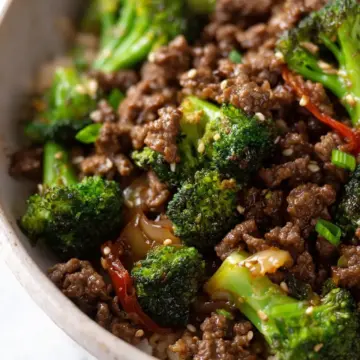 Ground Beef and Broccoli