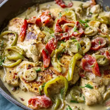One-Pan Creamy Pepperoncini Chicken