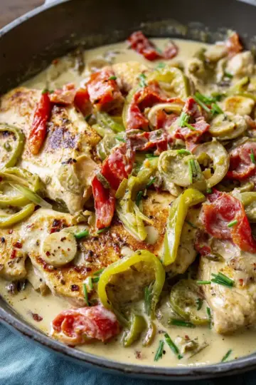 One-Pan Creamy Pepperoncini Chicken