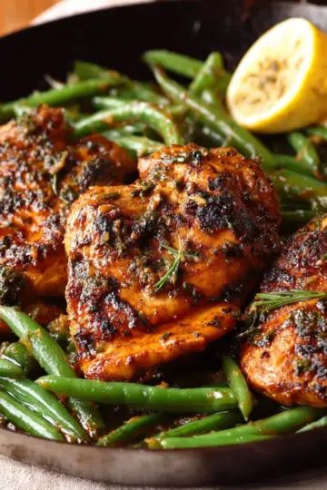 Lemon Garlic Chicken with Green Beans
