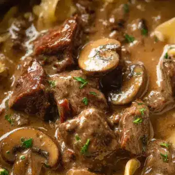 Slow Cooker Beef Stroganoff Stew