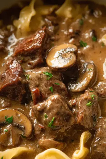 Slow Cooker Beef Stroganoff Stew