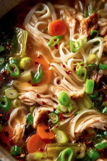 Ginger Garlic Chicken Noodle Soup