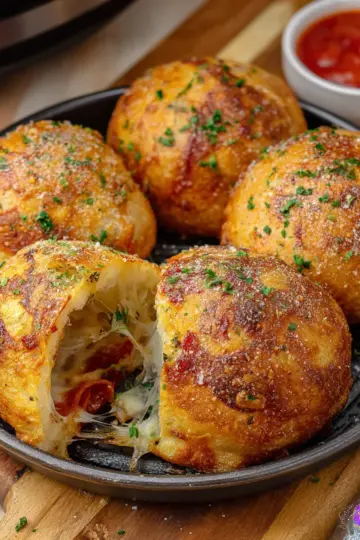 Air Fryer Pizza Bombs