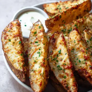 Baked Garlic Parmesan Potato Wedges