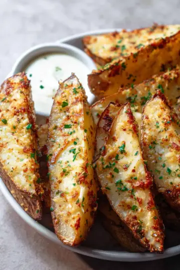 Baked Garlic Parmesan Potato Wedges