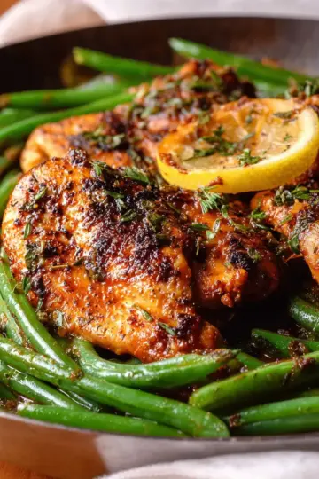 Lemon Garlic Chicken with Green Beans