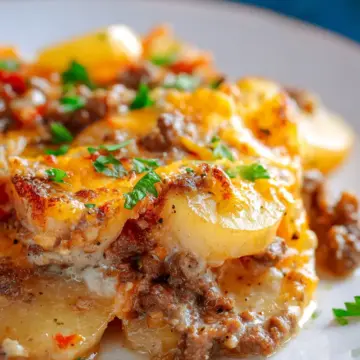 Crock Pot Potato Hamburger Casserole