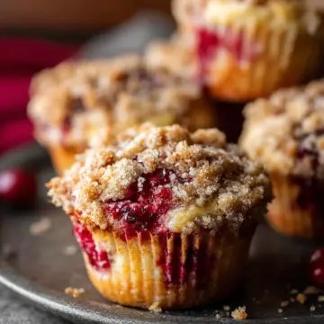 Leftover Cranberry Sauce Coffee Cake Muffins