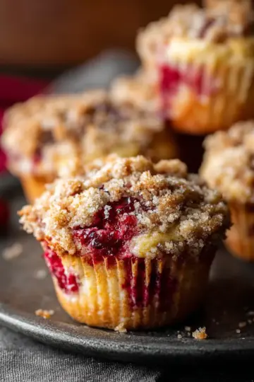 Leftover Cranberry Sauce Coffee Cake Muffins