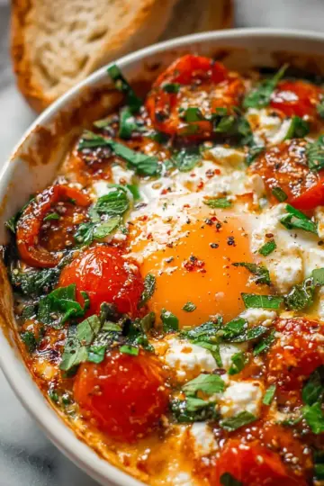Baked Feta Eggs Recipe