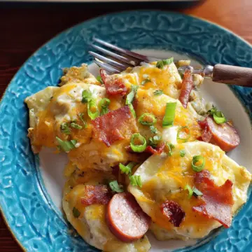 Crock Pot Pierogi and Kielbasa Casserole