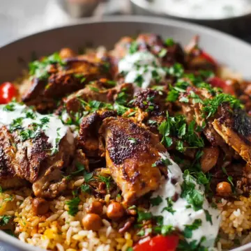 One Skillet Baked Chicken Shawarma and Rice