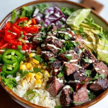 Cilantro Lime Steak Bowls