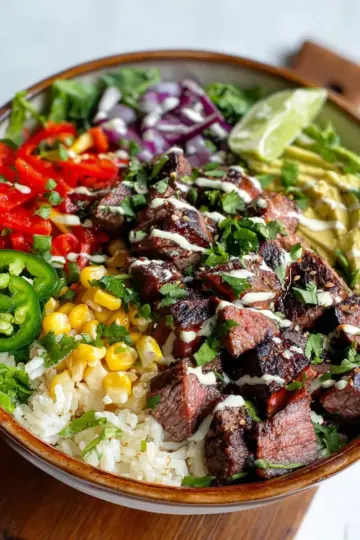 Cilantro Lime Steak Bowls