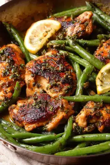 Lemon Garlic Chicken with Green Beans