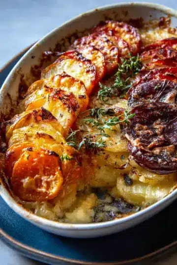 Cheesy Root Vegetable Gratin