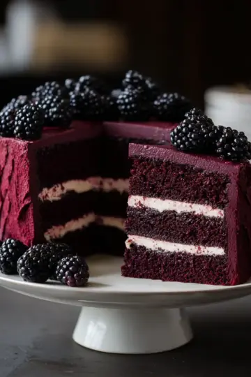 Blackberry Velvet Gothic Cake Recipe