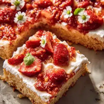 Strawberry Shortcake Sheet Cake