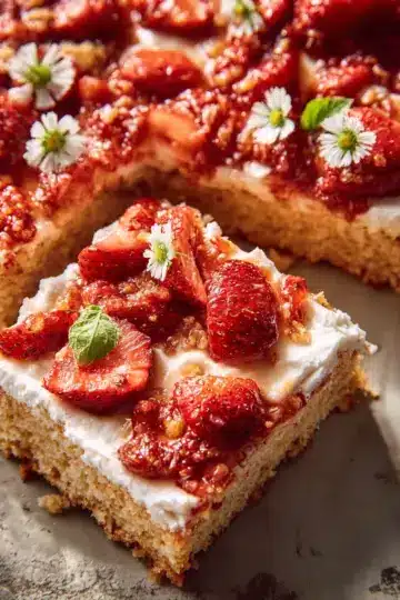 Strawberry Shortcake Sheet Cake