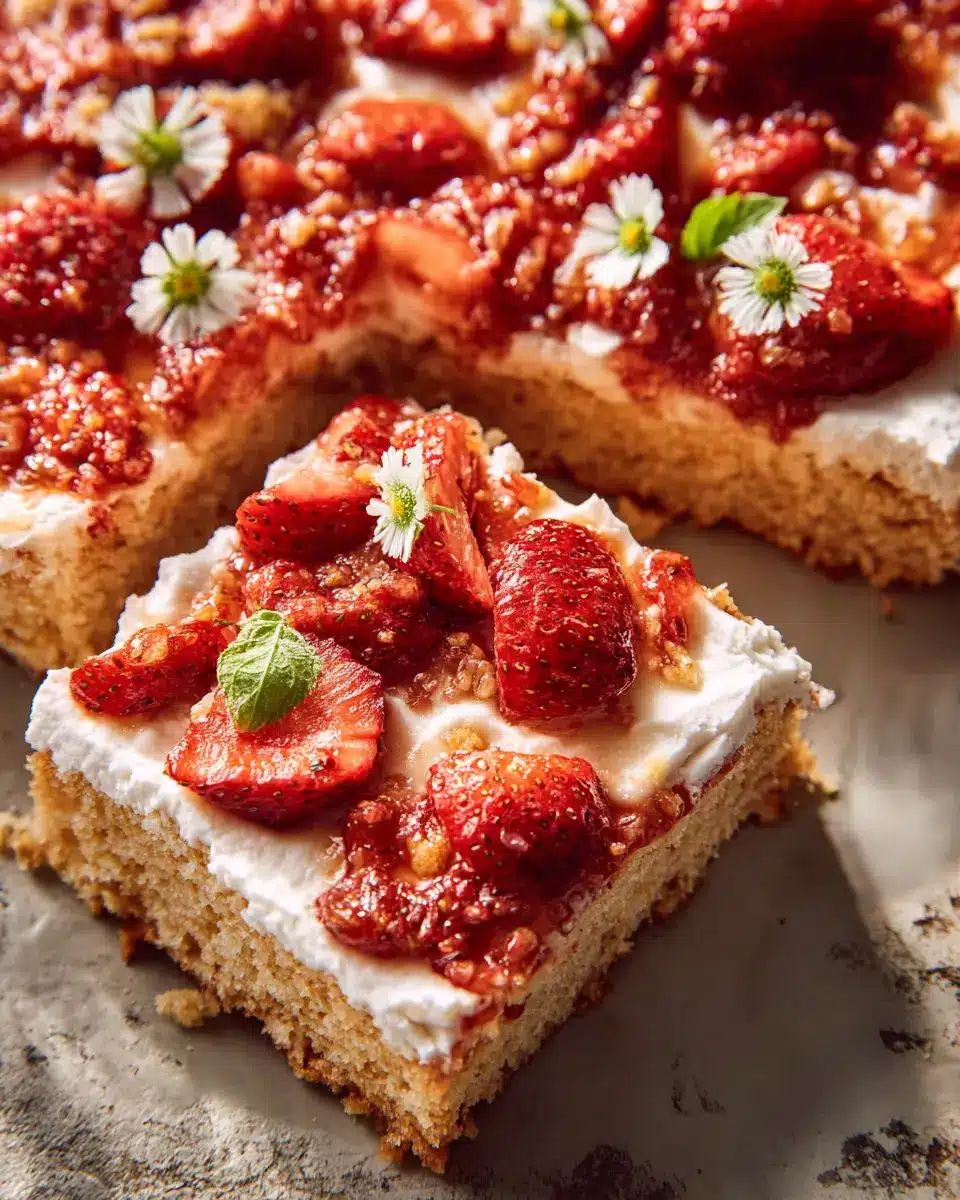 strawberry shortcake sheet cake